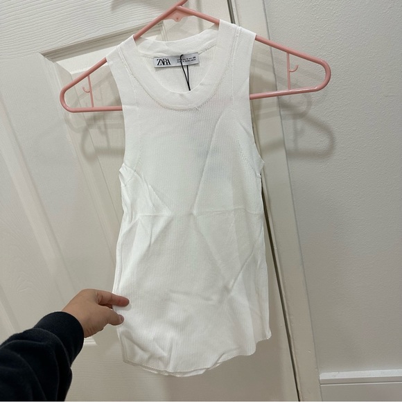NWT Zara Ribbed Tank Top Viscose Size Small - Picture 1 of 7